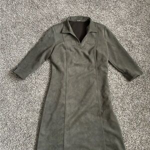 J.McLaughlin Olive Faux Suede Dress